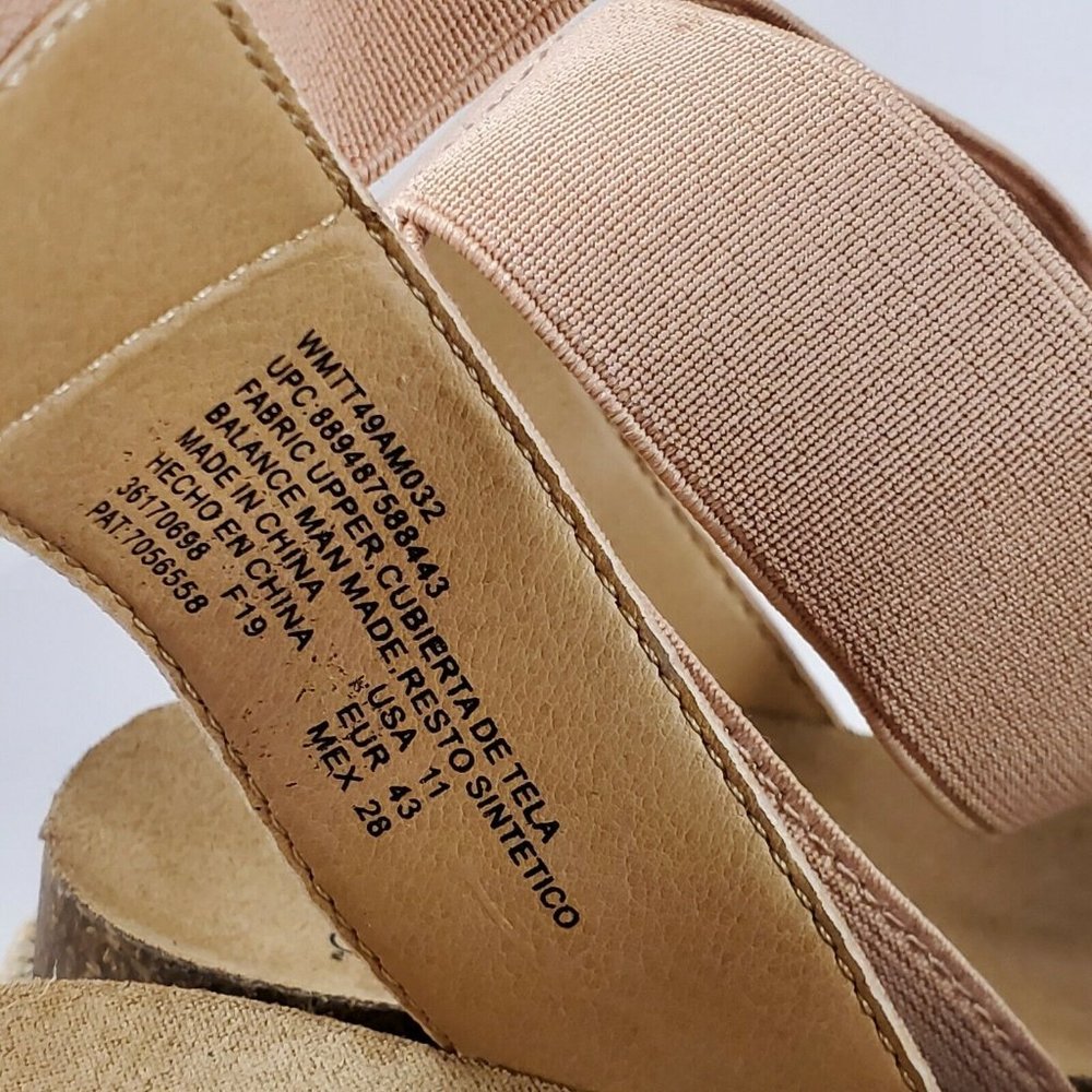 WOMENS PLATFORM STRAPPY SANDALS  BLUSH NUDE - Picture 5 of 6